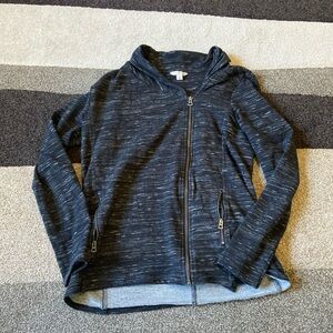 Lucky Lotus Sweatshirt Womens M Gray, Zip Front Sweatshirt